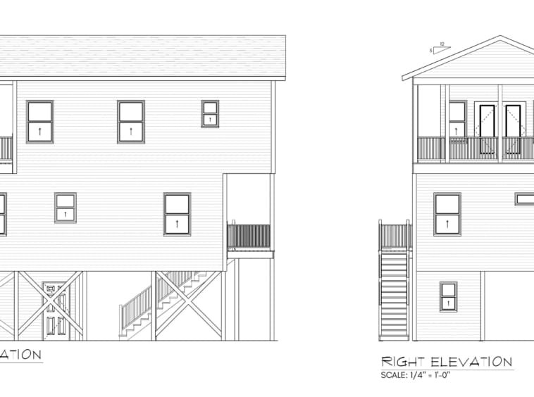 Kinnakeet Villas Vista model 04 relevation rear right
