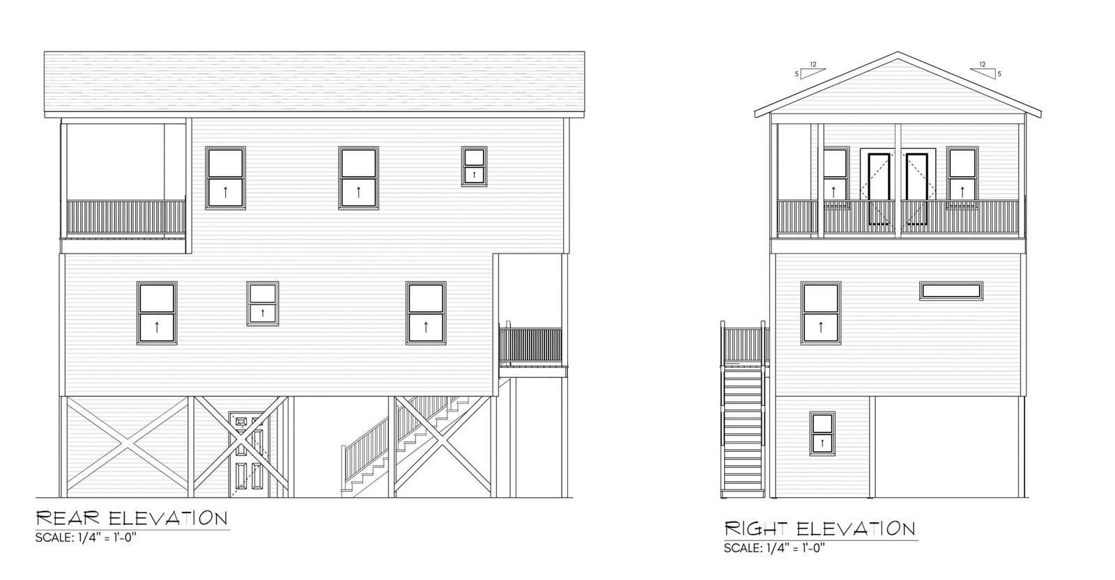 Kinnakeet Villas Vista model 04 relevation rear right