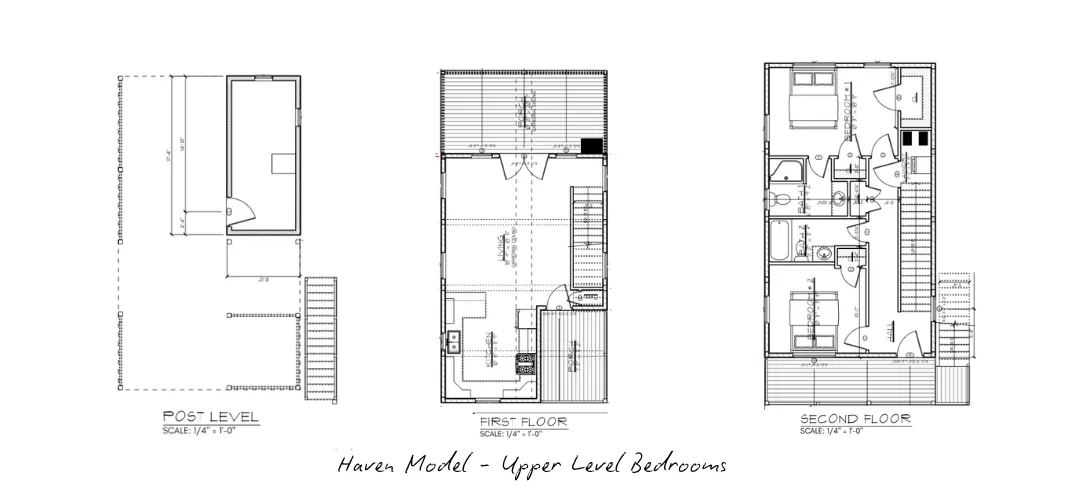 Kinnakeet Villas Haven Model 3 level floor plan
