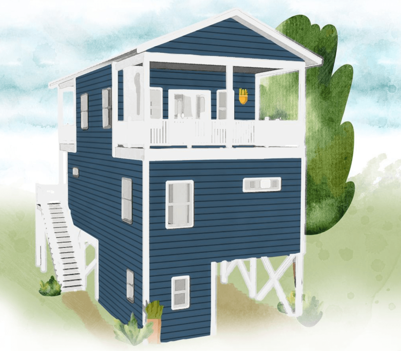 Rapids Blue Vista Model Mockup