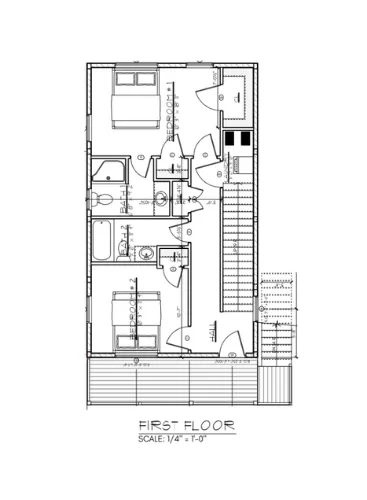 Kinnakeet Villas Vista Model First Floor Bedroom Floor Plan